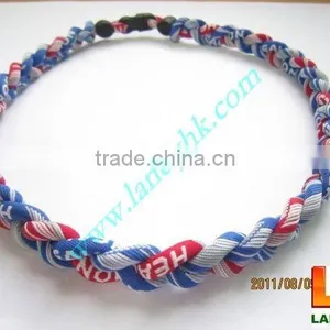 Triple Braided Titanium Cheap Sports Custom Titanium Rope Necklace thumbnail-4