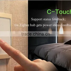 Wireless US/ EU Standards Modern Tempered Glass 3 Gang 1way White Wall Electric Smart Touch Switch Wifi Controlled Power Switch thumbnail-5