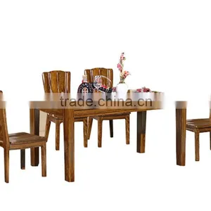 2016 Modern Design Dining Room Furniture Nine Piece in One Set Wood Dining Table Set With Leather thumbnail-2