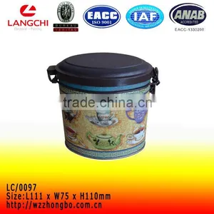 Personalized Oval Coffee Tin With Plastic Lid thumbnail-1