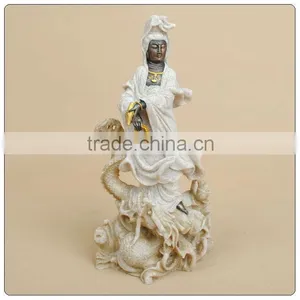 Sanstone Kuan Yin Statue, Female Buddha Statue ,stone Buddha Garden Fountain thumbnail-1