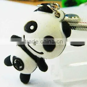 3D Cartoon Panda Cartoon Custom Silicone Phone Charms Factory China in Dongguan thumbnail-1