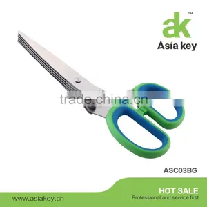 5-blade Herb Scissors, Green - Gourmet Chef Cutlery Shears thumbnail-1