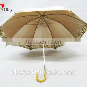 Manual Open Rain Umbrella With Wooden Handle thumbnail-1