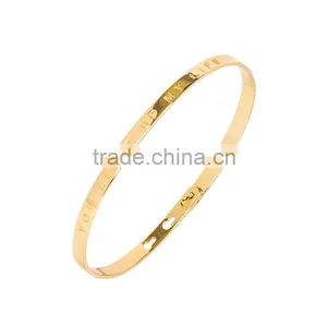 Memories Bangles With Customize Design Word 'YOU LIGHT UP MY LIFE' With 4mm/7mm Width thumbnail-3