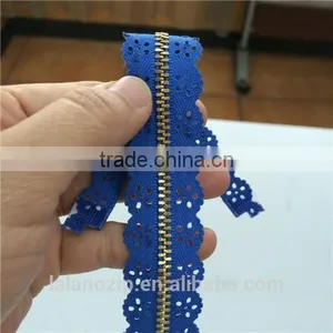 Rhinestone Chain for 100 Polyester Zippers Wholesale 5# Brass thumbnail-2
