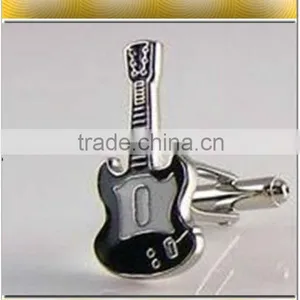 Newest Guitar Design Stainless Steel Cufflinks Wholesale thumbnail-1