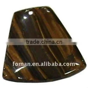50x40x30mm Trapezoid Iron Tigery Eye Wholesale Gemstone Pendant thumbnail-1