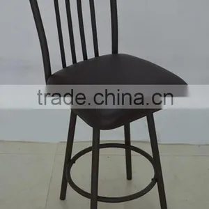 Iron Frame Restaurant Dining Chair Cheap Price Durable Wrought Iron Cross Back Chair Dining Chair With Solid Wood thumbnail-4