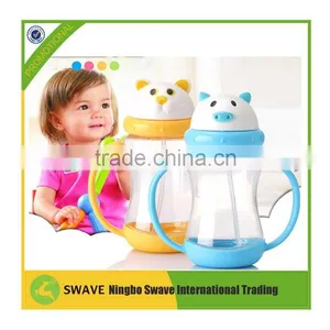 2016 Hot Sell Baby Drinking Plastic Cups 180cc Baby Bottle Straw With Handle P76750 thumbnail-1