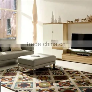 Modern Marble Top and Wooden TV Stand thumbnail-3