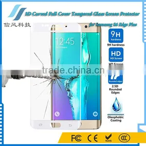 9H Full Cover Curved Tempered Glass Screen Protector for Samsung S6 Edge Plus White thumbnail-3