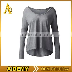 Skin Tight Compression Quick Dry Lady Green Blue Fitness Sport Yoga Long Sleeve Spandex Clothing Shirt thumbnail-1