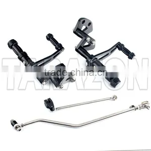 Motocycle Custom Made CNC Aluminum Adjustable Rear Sets Forward Foot Controls thumbnail-2