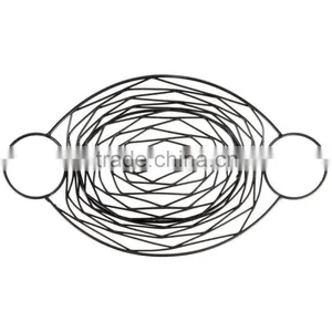 Icegreen Oval Black Metal Wire Basket With Holders thumbnail-3