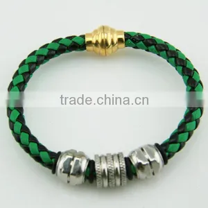 Magnetic Bracelet Mens PU Leather Bracelet-BL6967 thumbnail-1