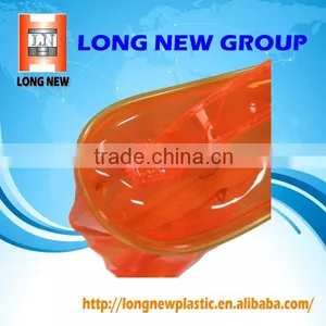 Orange Clear Plastic PVC Zipper Bag With Handle thumbnail-5