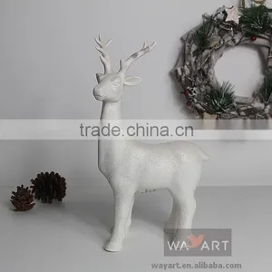Matt White Ceramic Deer Head Christmas Reindeer Antlers thumbnail-3