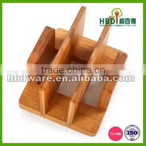 BSCI Factory High Quality Bamboo Wood Kitchen Napkin Holder Wholesale thumbnail-3