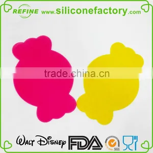 Hot Selling! Heat-resistant Cute Candy Shaped Silicone Cup Coaster thumbnail-1