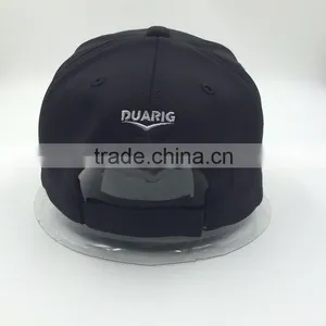 Cutomized Rubber Print Black 5 Panel Baseball Sports Cap thumbnail-5