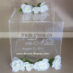 Acrylic Fundraising Collection Boxes With Enraved Words thumbnail-1