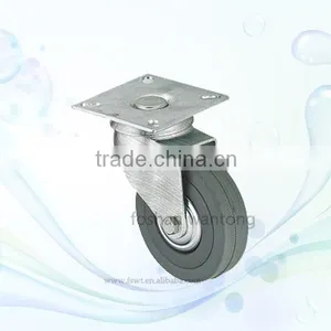 Medium Duty Furniture Wheel All Size Threaded Stem Rubber Caster Wheel thumbnail-3