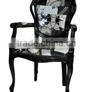 Factory Price Cheap Antique Solid Wood Hotel Furniture Louis Chair Wooden Chair thumbnail-4