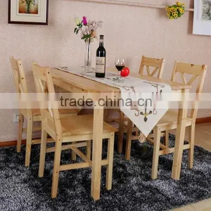 Hot Sell Solid Pine Wood Dining Sets thumbnail-3