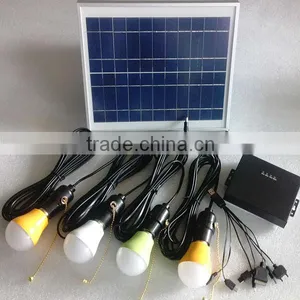 8w Portable Solar Led Light With 4pcs Led Bulbs and Mobile Charger thumbnail-1