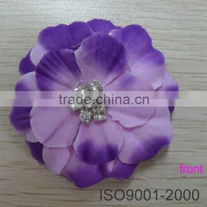 Handmade Fabric Flower With Gems thumbnail-1
