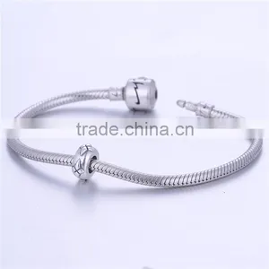 Antique Large Hole Inner With Silicon Stopper Silver Spacer Charm Custom Silver Beads thumbnail-2