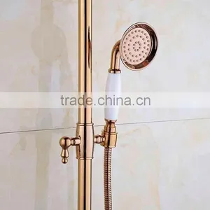 New Arrival in Wall Rose Gold Rainfall Shower Head Shower Set thumbnail-5