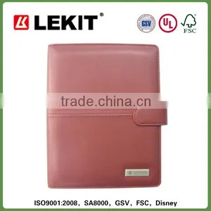 Leather Refillable Ring Binder File Folder Notebook Organizer thumbnail-2