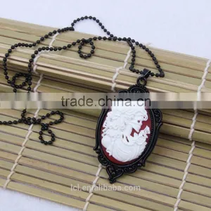 Fashion Jewelry Necklace Steampunk Necklace Classical Silhouette Cameo Pendant 2015 New Party Dress Made in China Yiwu thumbnail-2