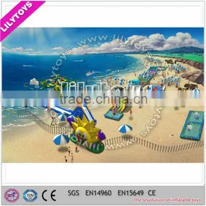 2015 New Water Park on Land With Inflatable Floating Games,inflatable Commercial Water Park Toys thumbnail-1