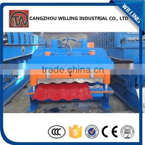 Hydraulic Metal Roofing Making Machine Glazed Tile Roll Forming Line thumbnail-1