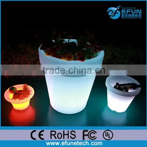 Decorative Waterproof Led Glowing Flower Pot,lights up Colorful Plastic Flower Pots thumbnail-1