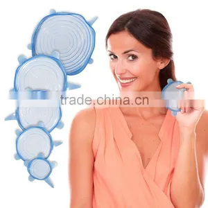 Good Quality Super Stretch Universal Silicone Lid Cover Sets Fleible Silicone Lid thumbnail-5