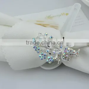 Wholesale Metal Alloy Rhinestone Wedding Napkin Rings thumbnail-1