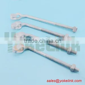 Pole Line Hardware Electric Power Fitting Assembly Guy Bolt Hot Dip Galvanized Screw Bolt Forged Thimble Eye Bolt thumbnail-5