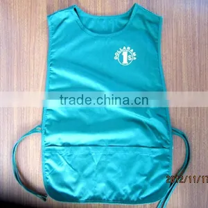Blue Cobbler Apron With Front Pockets and Adjustable Side Ties thumbnail-6