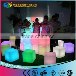 Outdoor Waterproof Led Cube Color Changing Square Bar Seat Furniture thumbnail-1