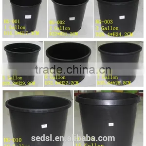 Black Gallon Pot 1#2#5# for Nursery Garden Plastic Flower Pots thumbnail-3