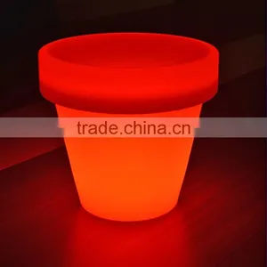 LED Light Led Flower Pot Planter Plastic LED Colorful Floor Decorative Flower Vases thumbnail-1