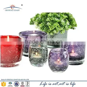 DALIAN Factory Bubble Style Bulk Glass Crystal Votive Candle Holder thumbnail-1