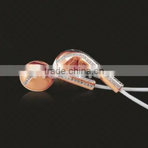 New Model Headphones,custom Rose Gold Plating Diamond Eadphones for IPhone 6 7 thumbnail-1