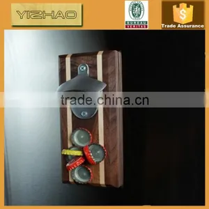 Custom Design Wooden Magnetic Wall Mounting Bottle Opener, Wooden Bottle Opener With Magnet thumbnail-2