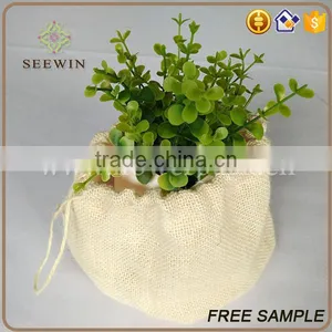 Decorative Colorful Plastic Jute Flower Bag Garden Flower Pot thumbnail-1