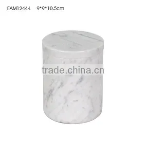 Water-proof and Anti-oxidation Marble Candle Jars With Lids for Container Home thumbnail-2